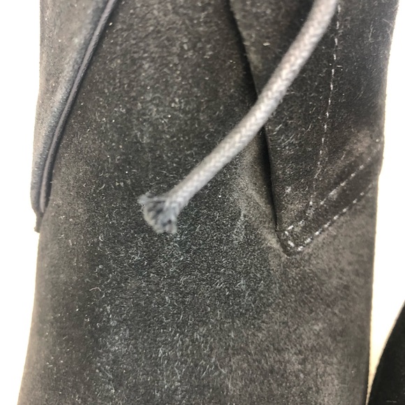 Burberry black suede peep-toe ankle boots 37.5 - Picture 9 of 11